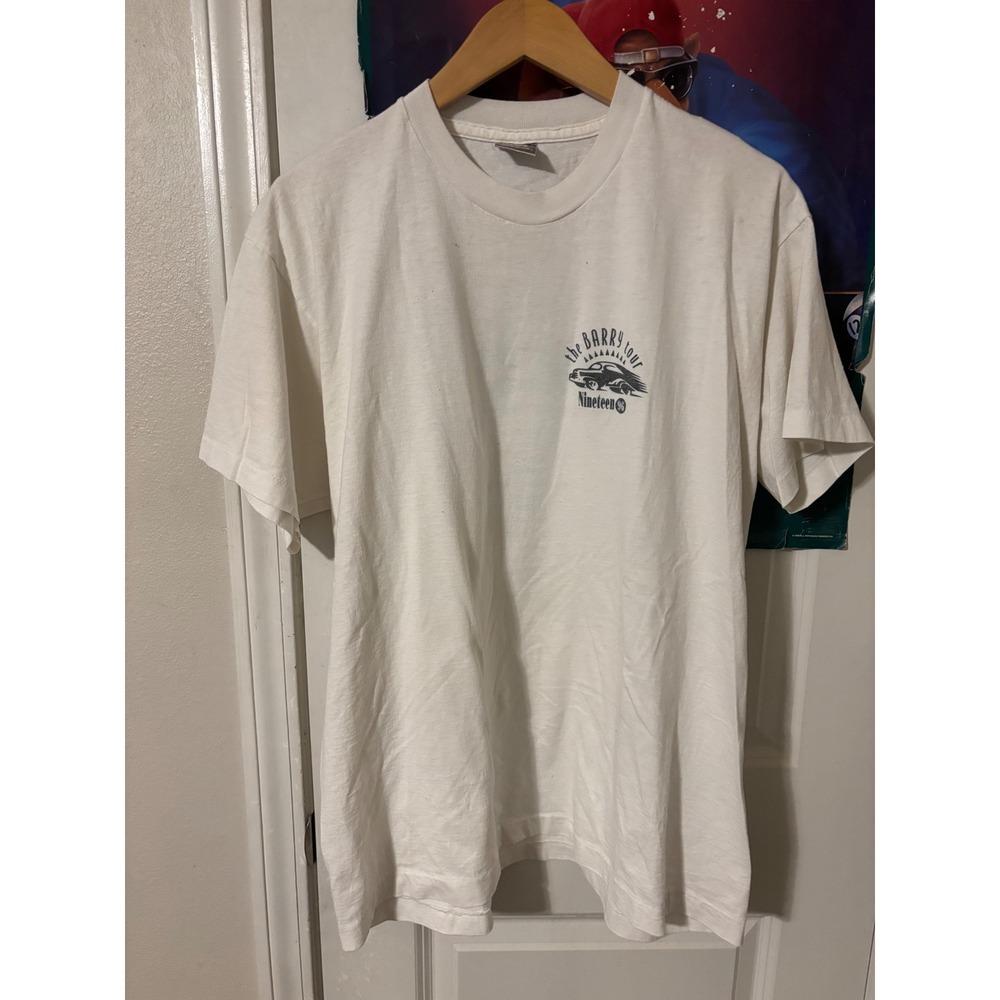 Vintage 1996 The Barry Tour T-Shirt Fruit of the Loom BEST XL White Graphic Tee